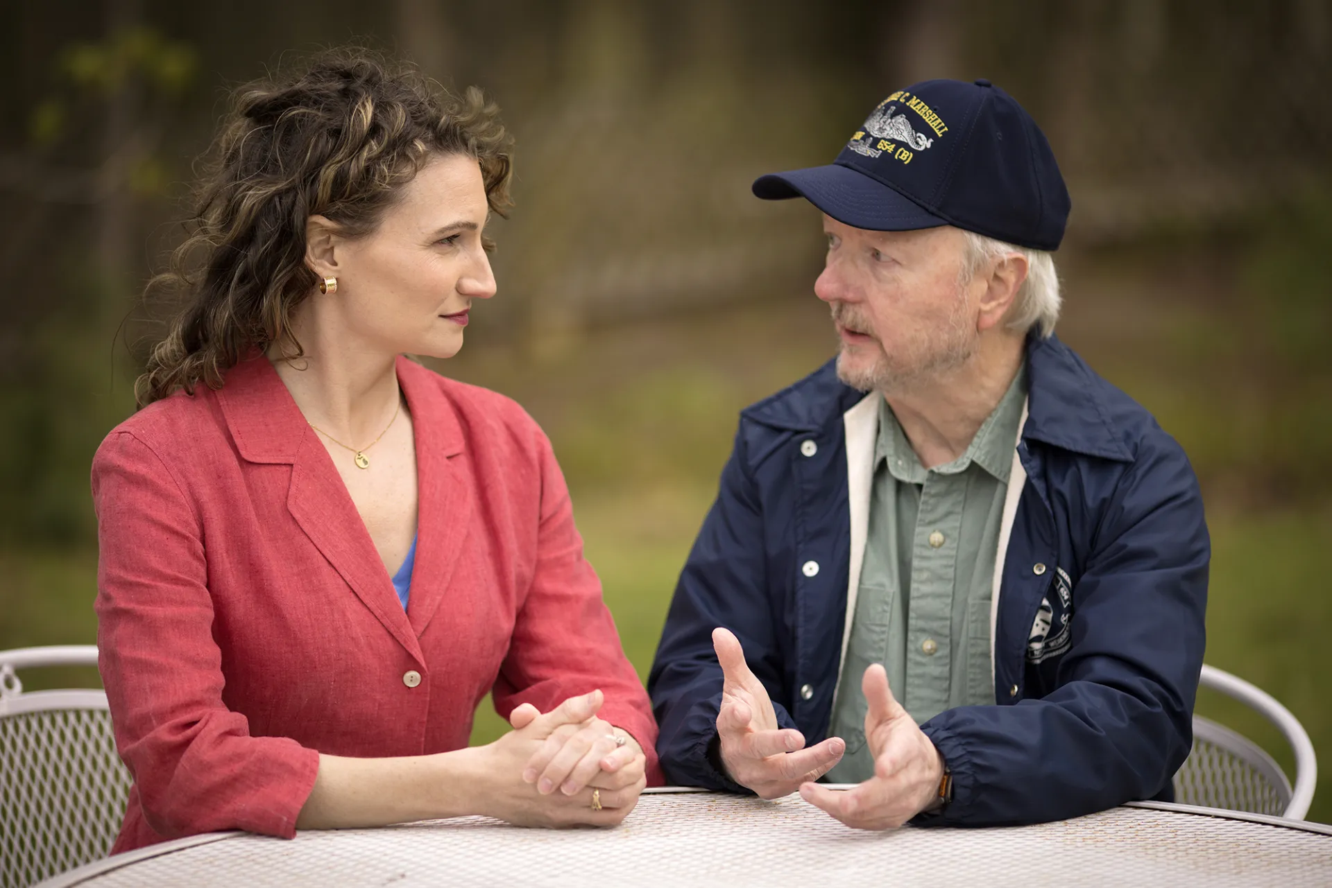 Callie Barr with voters
